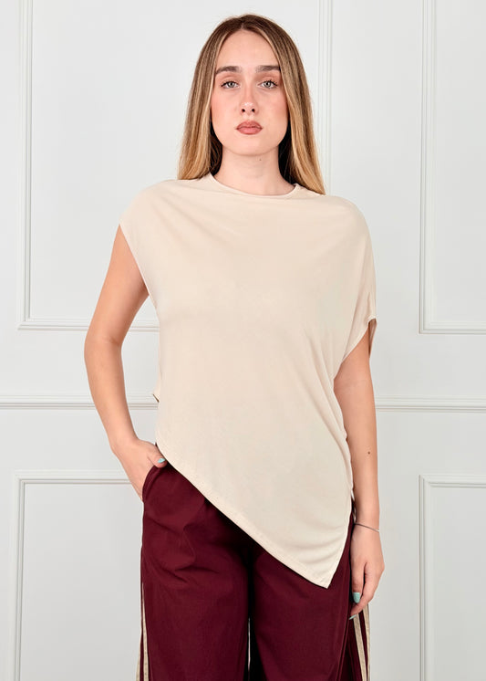 M61655 - T-SHIRT TAGLIO ASIMMETRICO