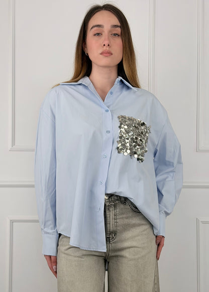 PE260048U - TENSIONE IN CAMICIA TASCA PAILLETTES