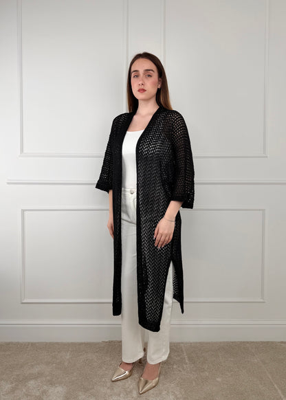 Y22159 - KIMONO CON FILO DI LUREX