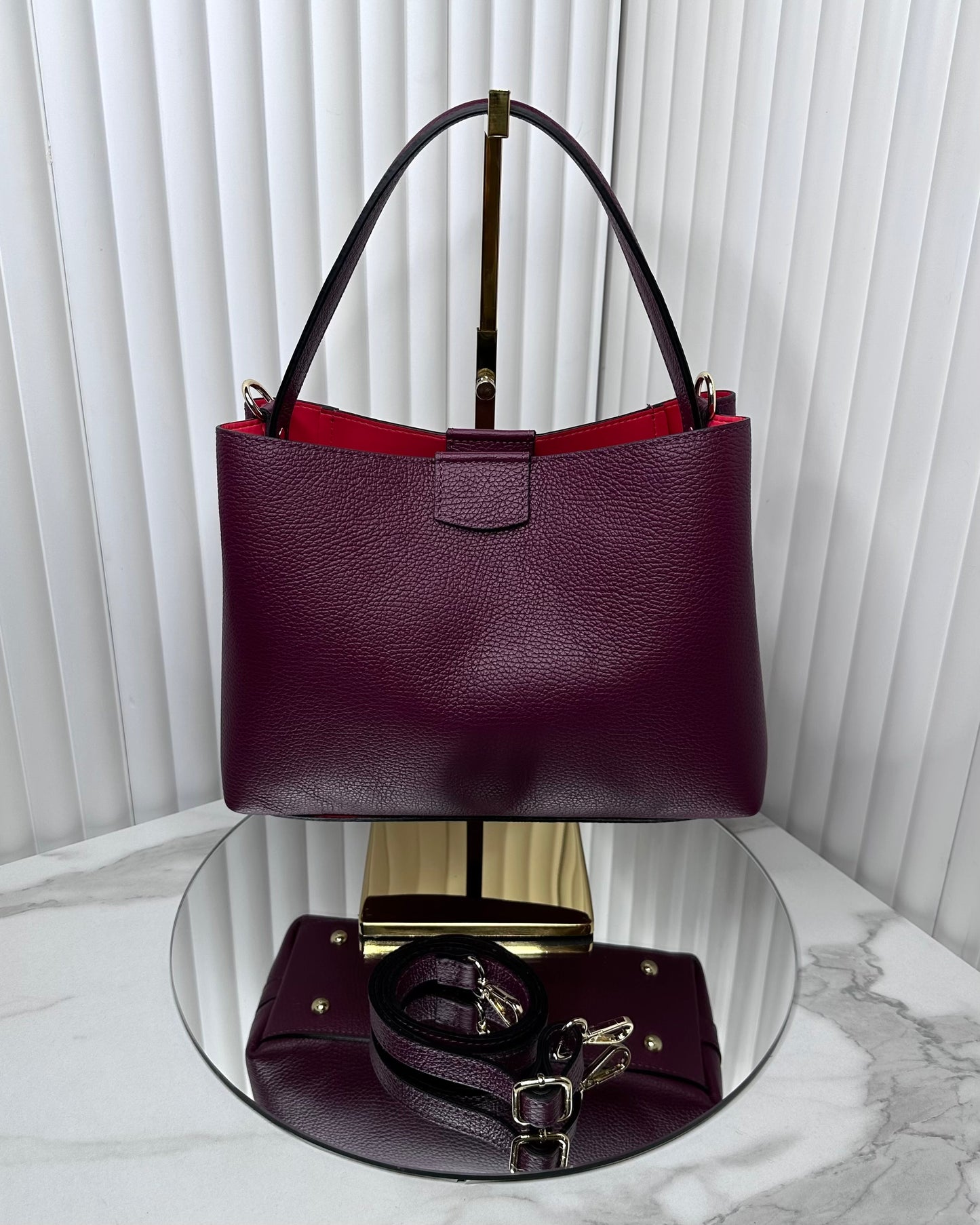 BRS458 BORSA VERA PELLE SMALL