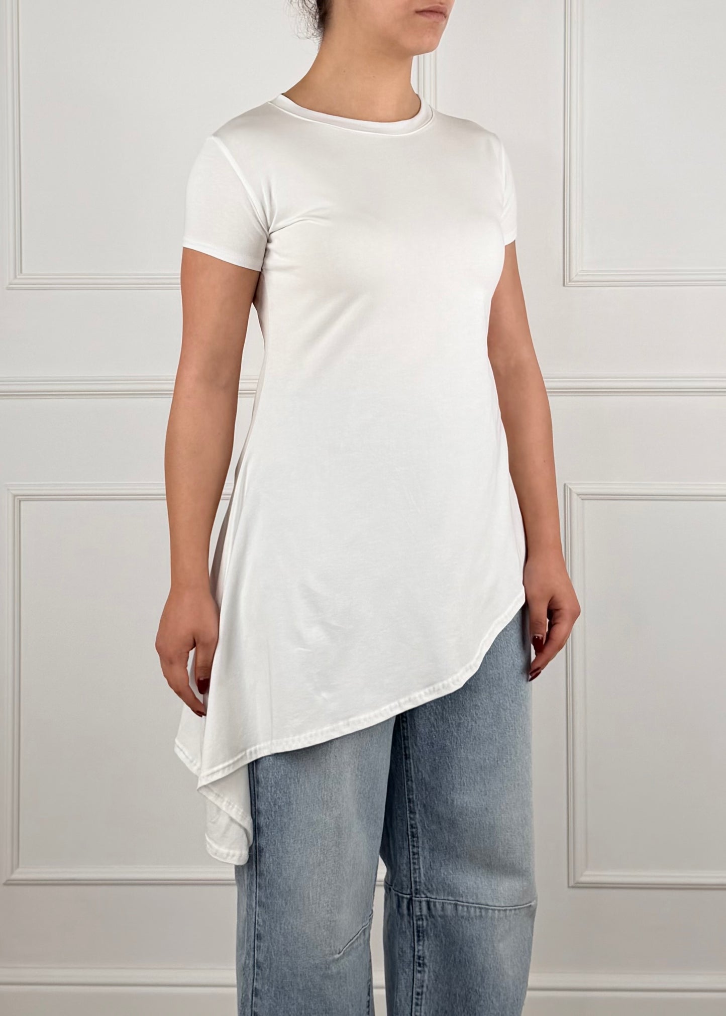 OG99743 - MY-D T-SHIRT TAGLIO ASIMMETRICO