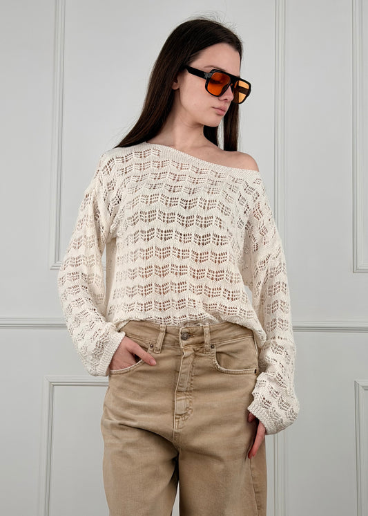 L102518 - BREND MAGLIA TRAFORATA CROCHET