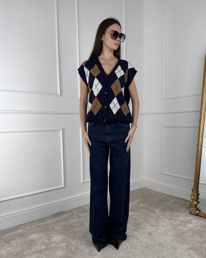 CJ12711 - TENSIONE IN DENIM PALAZZO