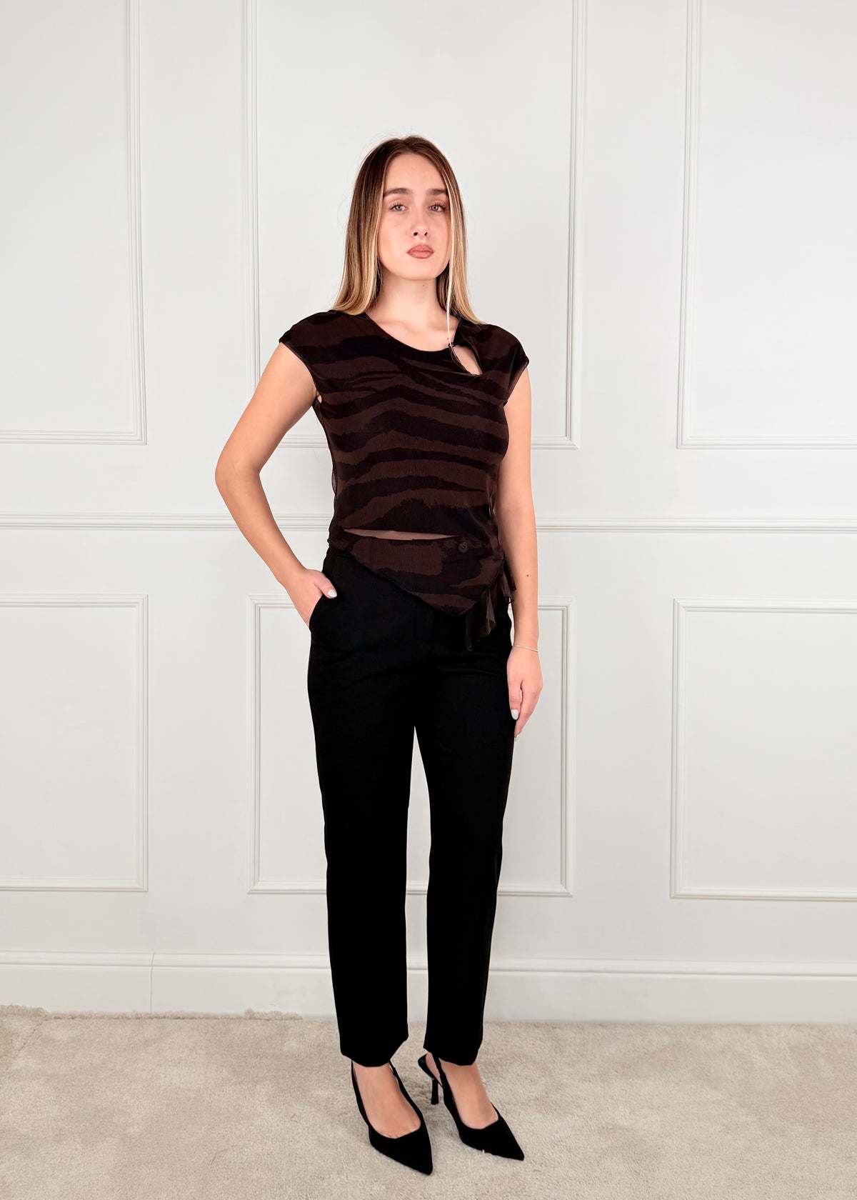 27P6769 - TENSIONE IN PANTALONE A SIGARETTA