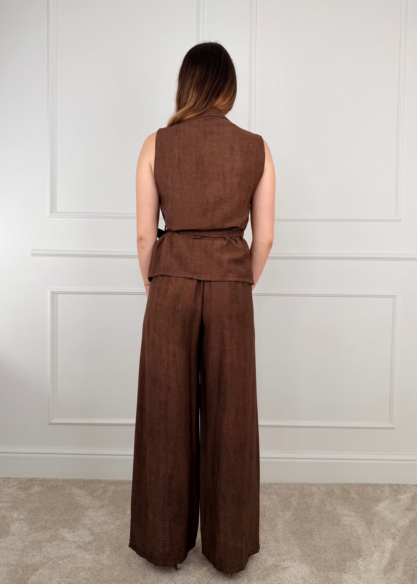 5957 - COMPLETO PANTALONE E GILET CHIUSURA A PORTAFOGLIO