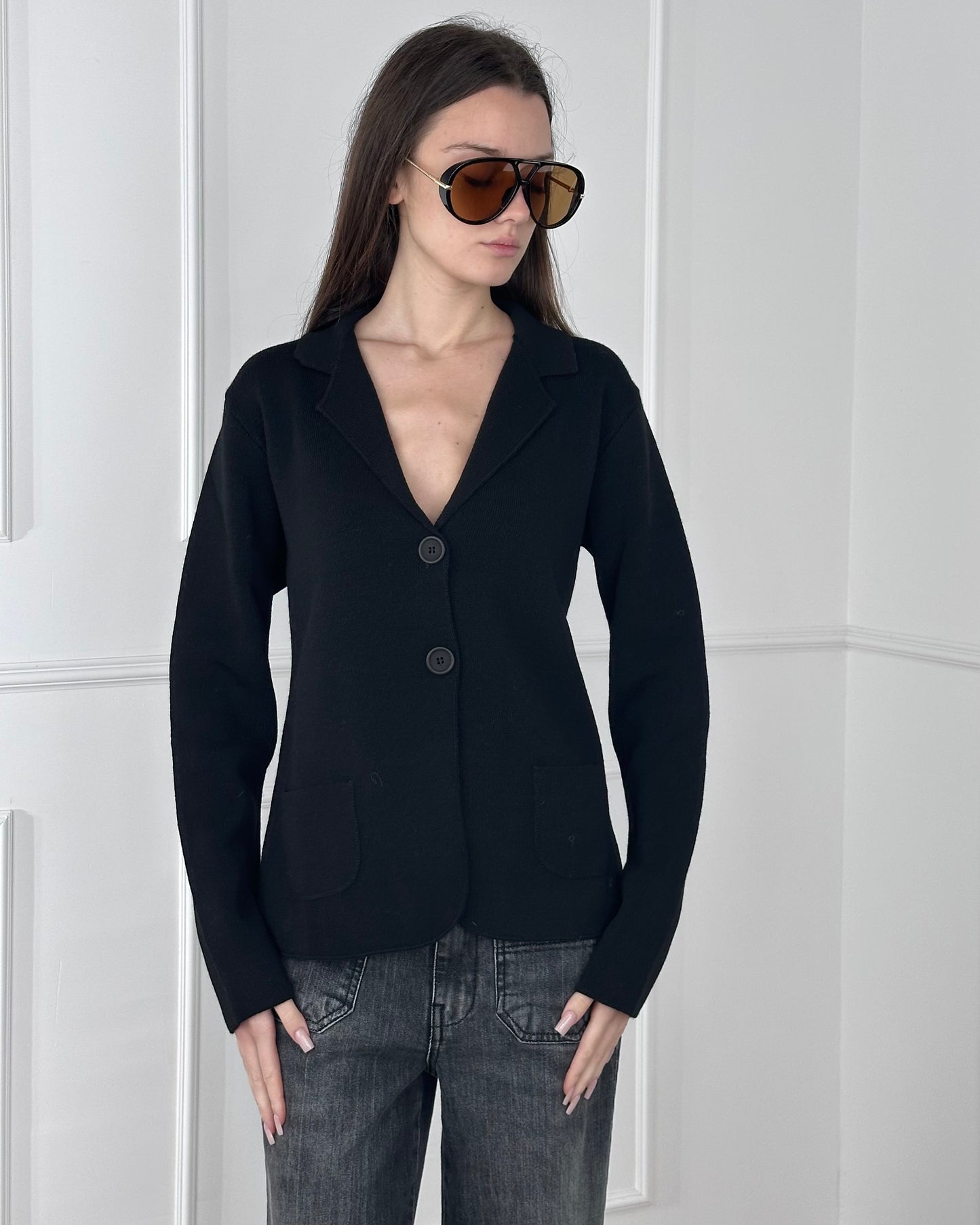 B4615122 - BREND GIACCA IN MAGLIA MISTO LANA