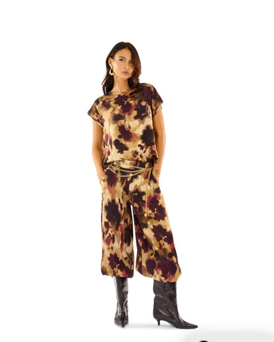 60142 - 60142 GIORGIA & J BLUSA STAMPA FLOREALE ASTRATTA