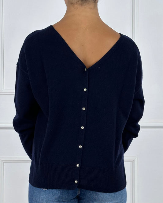 WL544AI25 - TENSIONE IN MAGLIA/CARDIGAN BOTTONI SUL RETRO