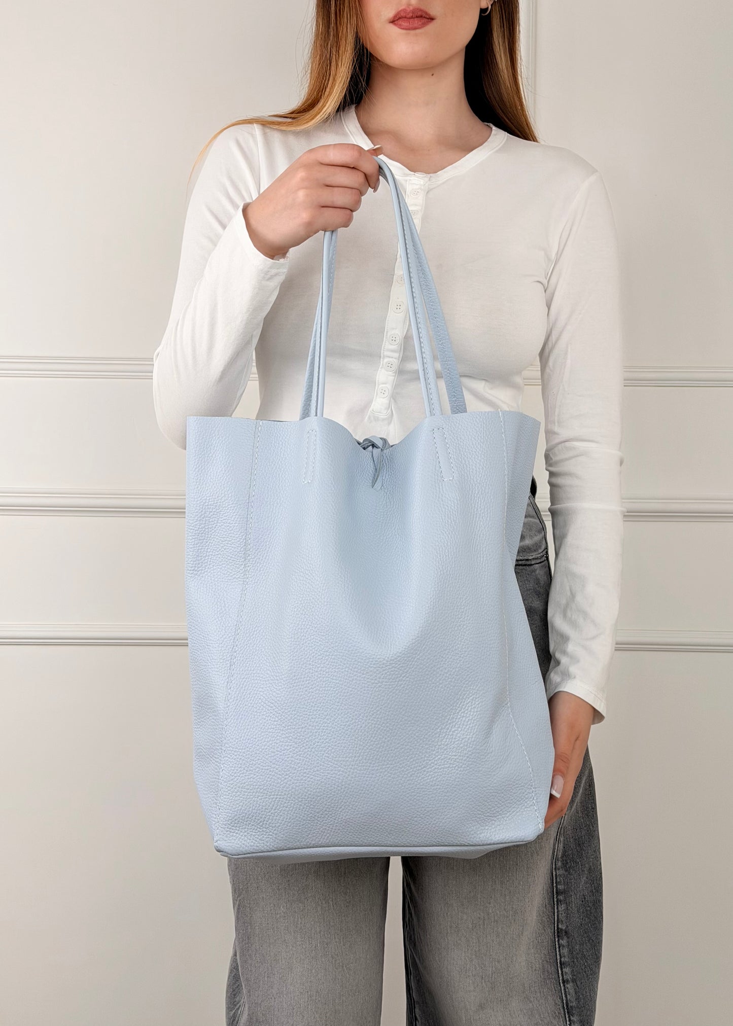 BRS450 SHOPPER BAG IN VERA PELLE