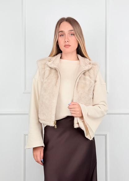 GILET DOUBLE FACE - GILET DOUBLE FACE TRAPUNTATO
