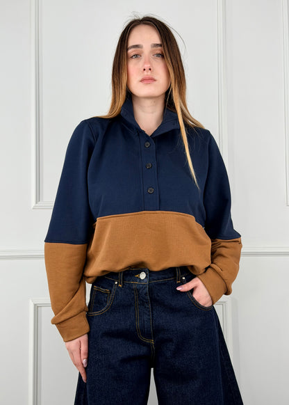 26M4390 - TENSIONE IN FELPA BICOLORE