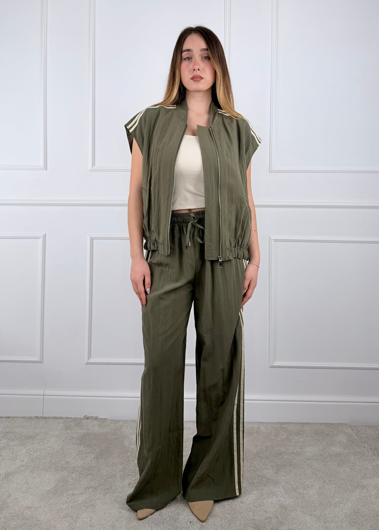 H527287 - BREND PANTALONE PALAZZO CON BANDE