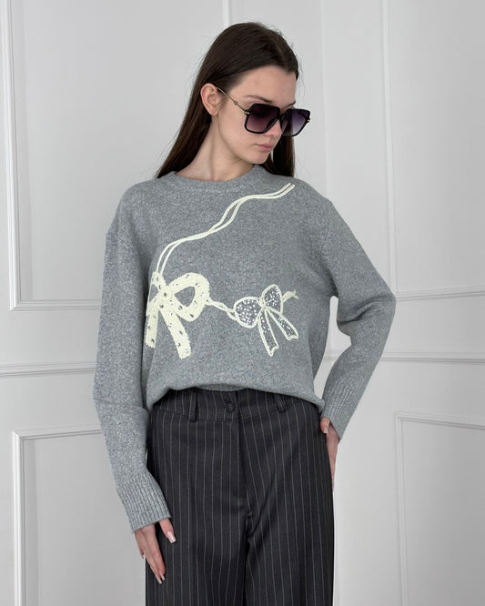 C26415G - BREND PANTALONE PALAZZO GESSATO