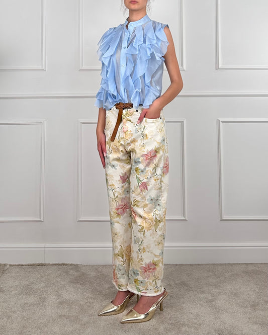 S25P980 - TENSIONE IN PANTALONE FANTASIA FIORI