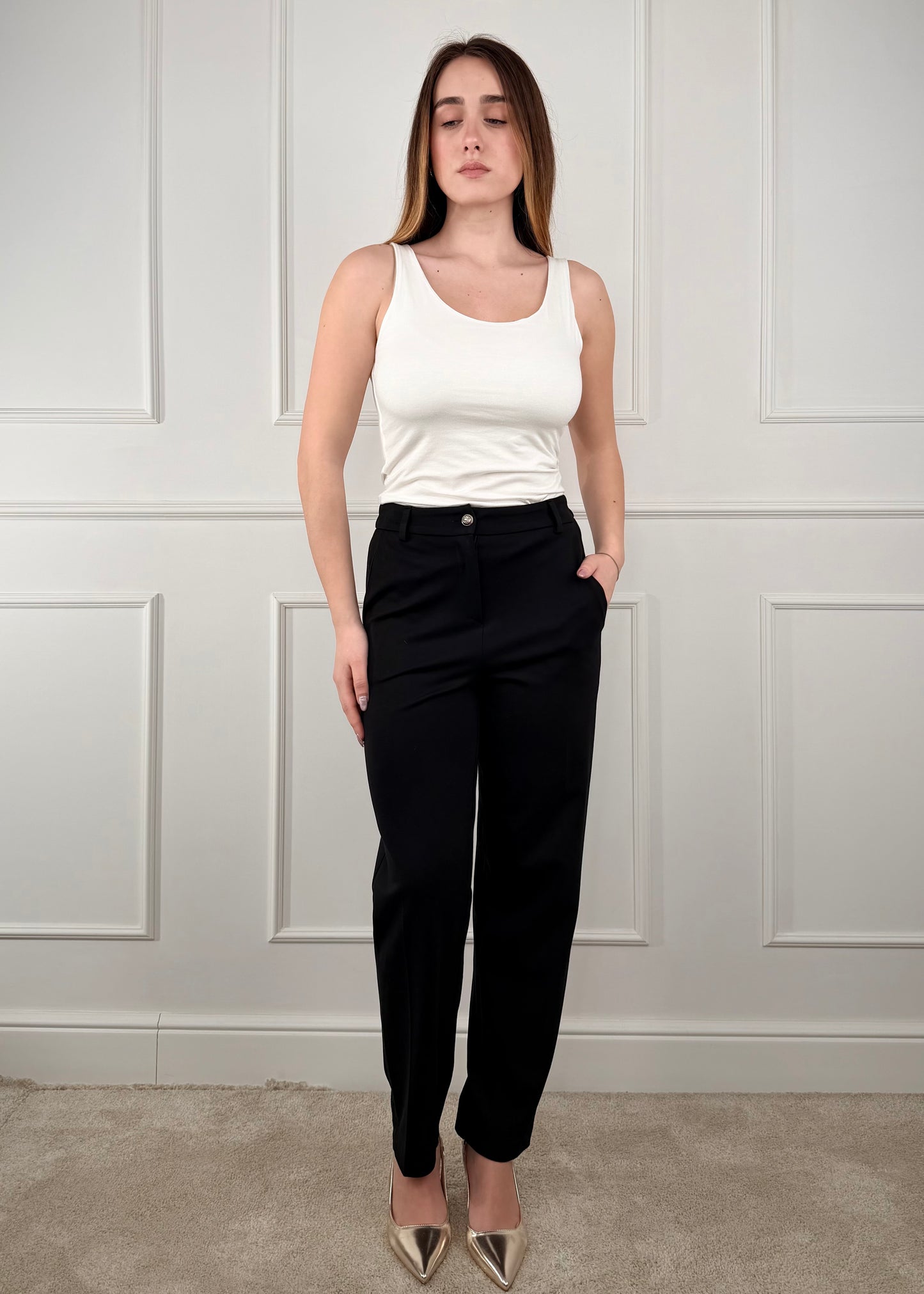 26P4441 - TENSIONE IN PANTALONE SIGARETTA PUNTO MILANO LEGGERO