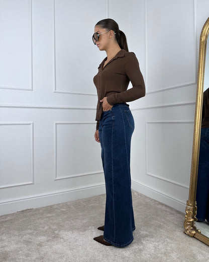 3D9240 - DENIM PALAZZO