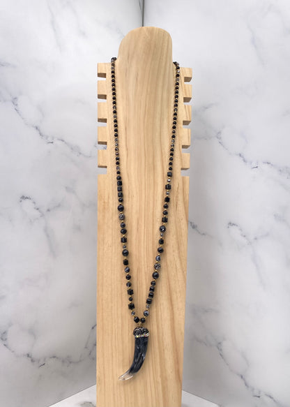 CLN • COLLANA CORNO E PERLINE