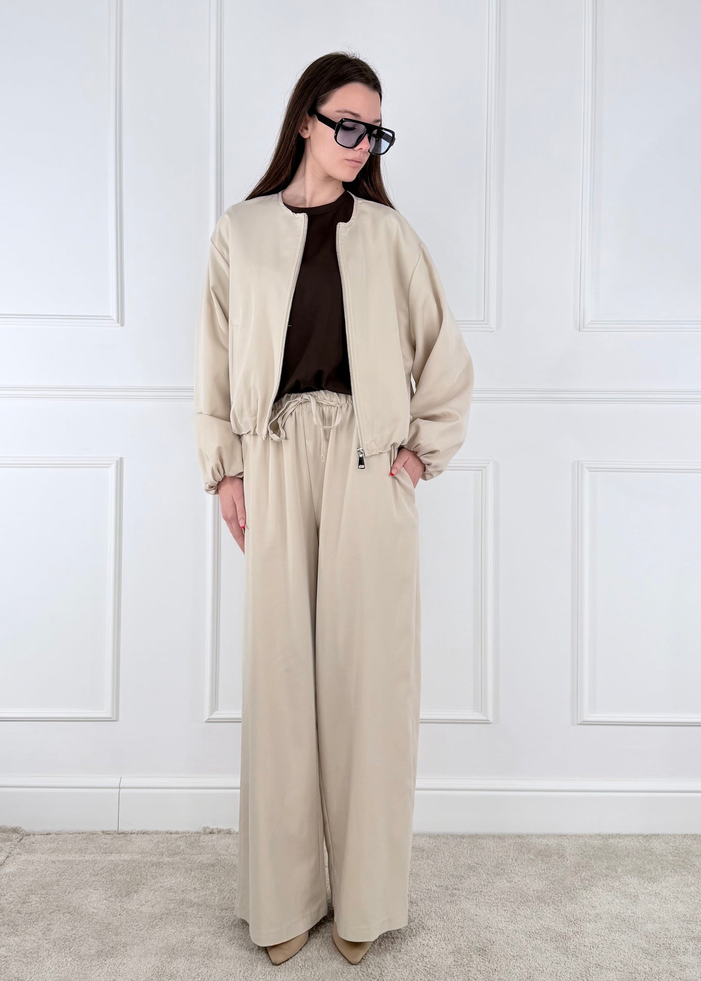 28129 COMPLETO BOMBER E PANTALONE PALAZZO