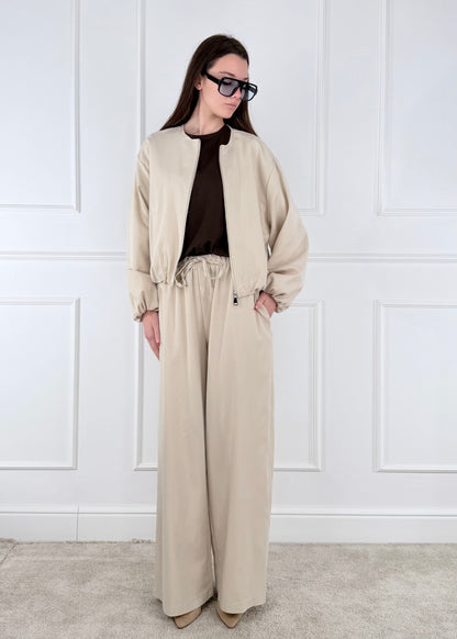 28129 COMPLETO BOMBER E PANTALONE PALAZZO