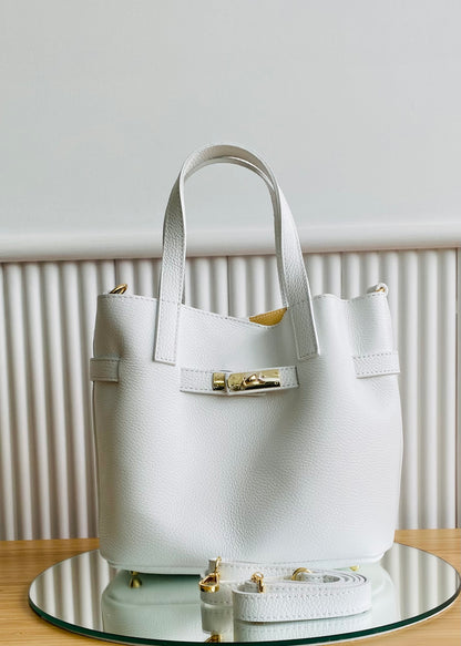 BRS • BORSA AUREA VERA PELLE CON TRACOLLA