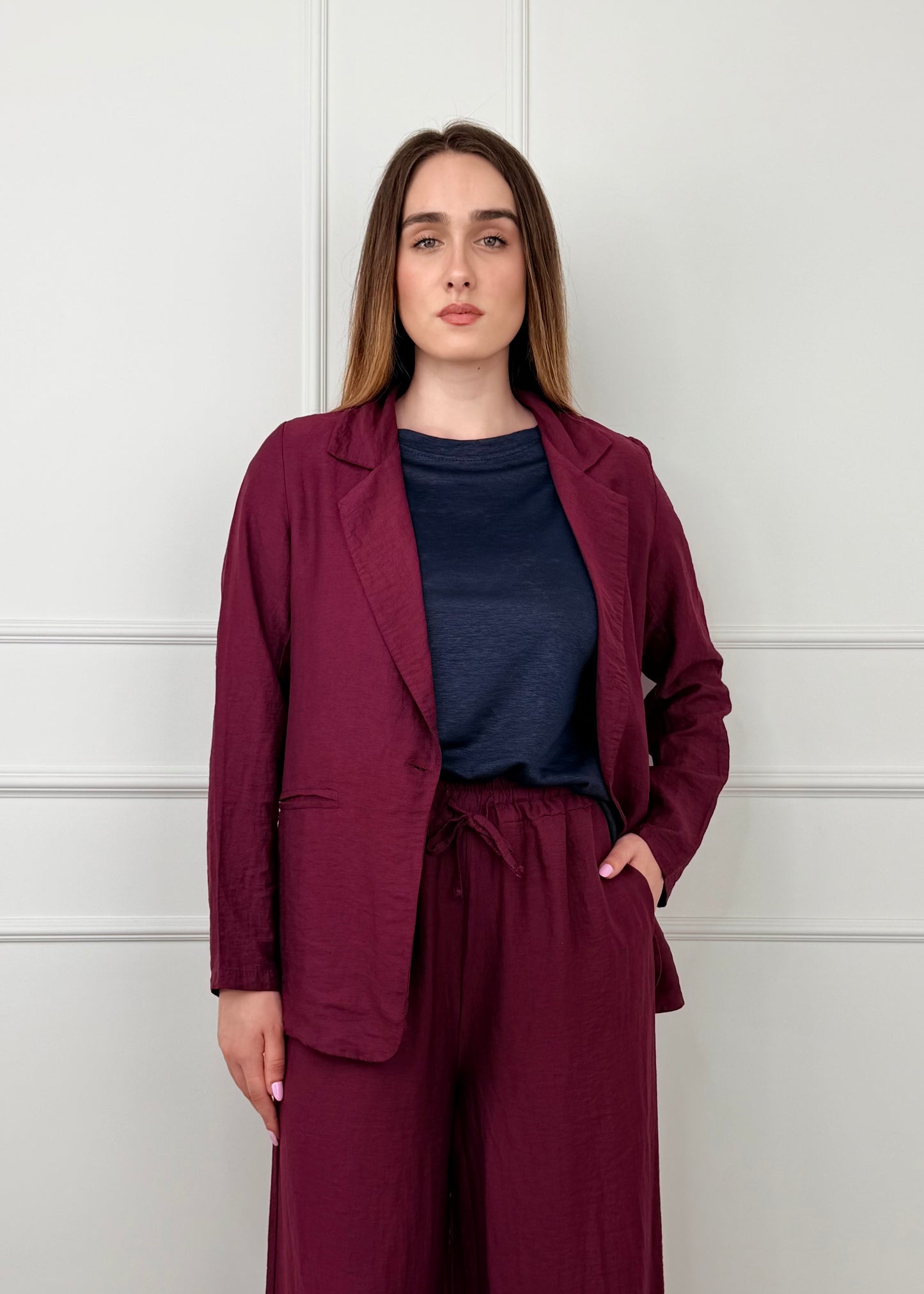 26300 - COMPLETO GIACCA E PANTALONE MISTO LINO