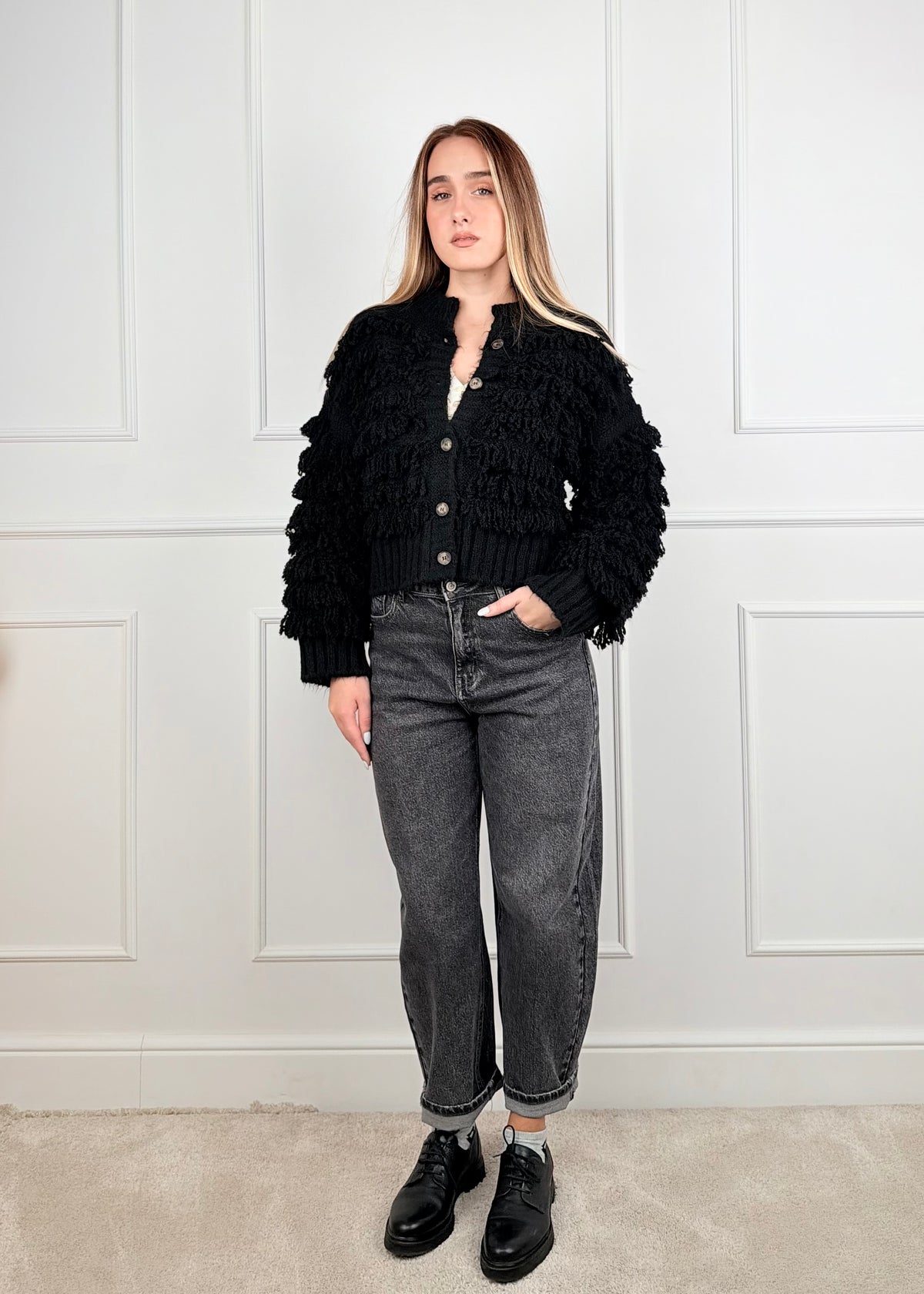 B76613089 - CARDIGAN FRANGE BREND