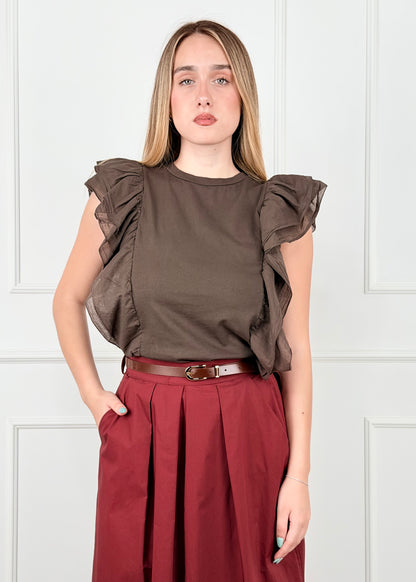T10373 -  T-SHIRT CON ROUCHES