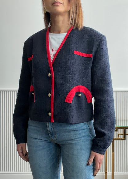 38804 - TENSIONE IN GIACCA CROP IN BOUCLÈ