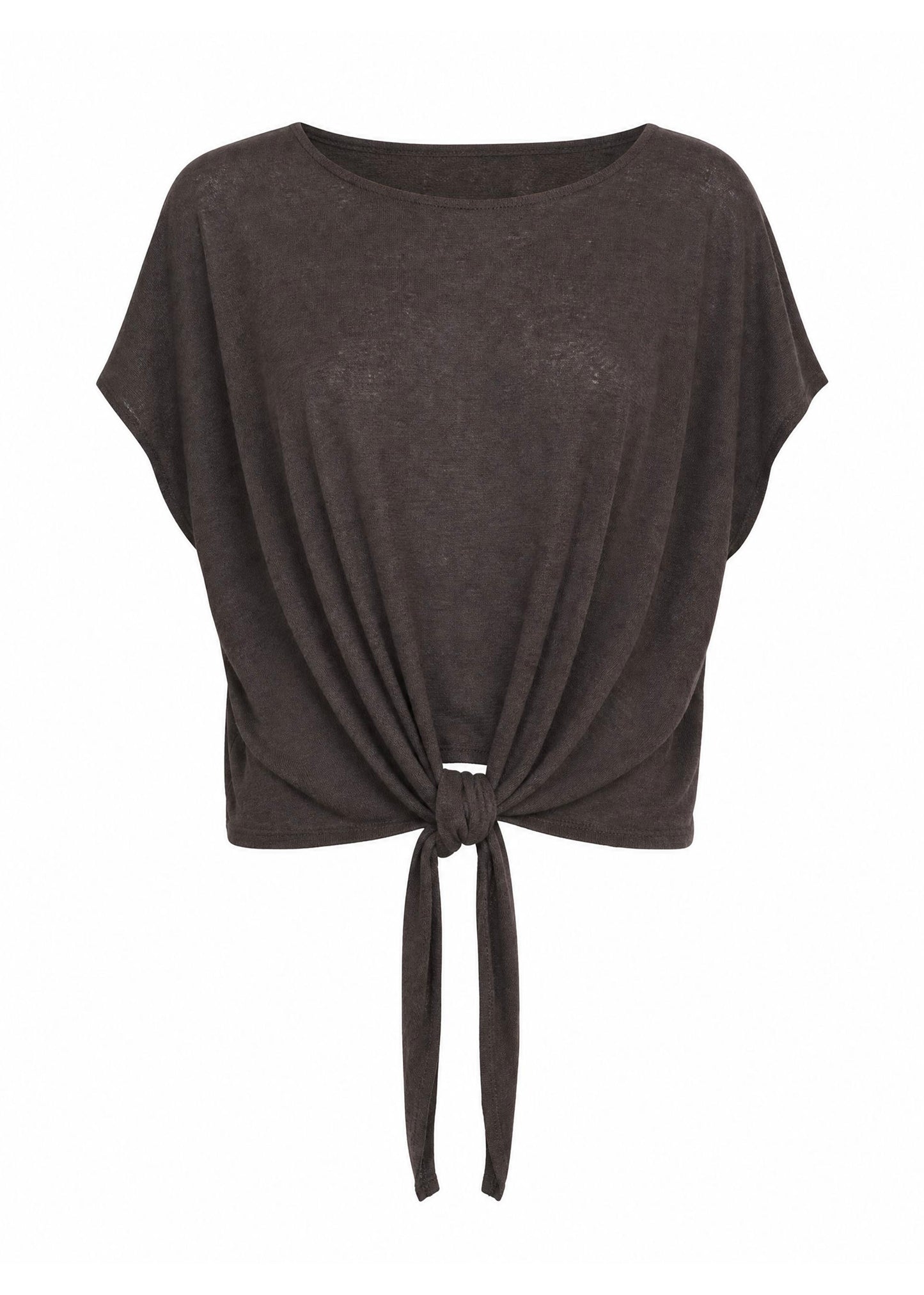 B3285L - BREND T-SHIRT IN LINO CON NODO