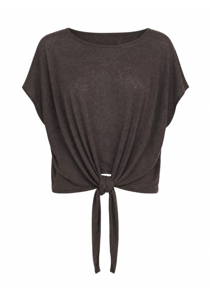 B3285L - BREND T-SHIRT IN LINO CON NODO