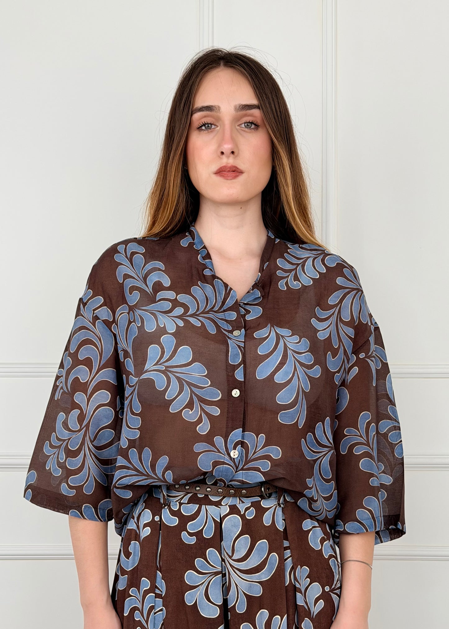 T2605 CAMICIA MISTO SETA E COTONE