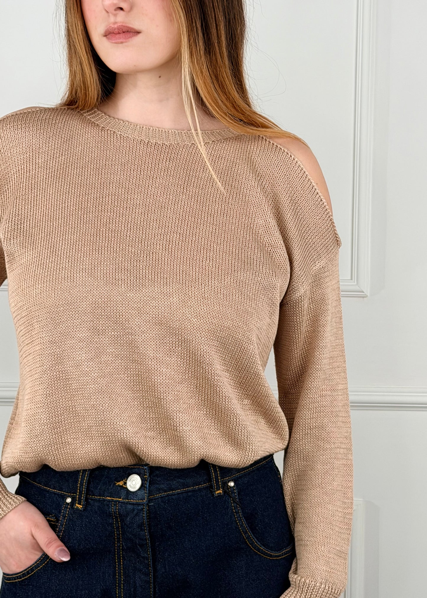 XL25234 - TENSIONE IN MAGLIA CUT OUT IN FILO DI VISC