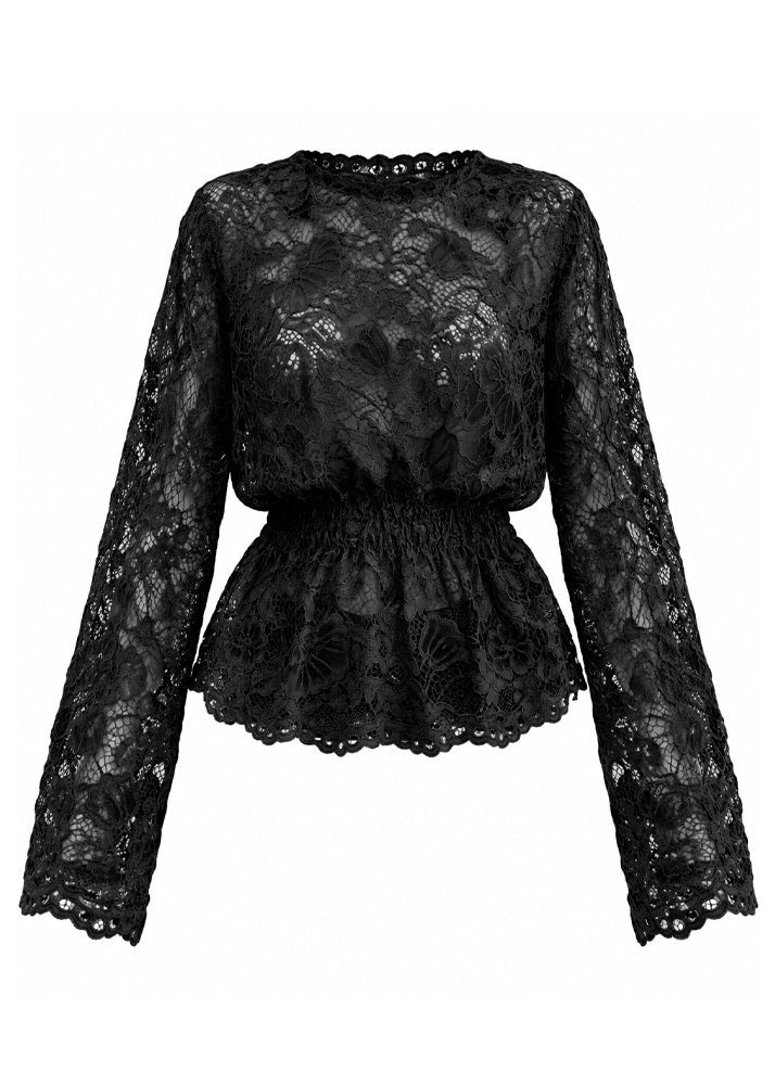 60146WF26 - GIORGIA & J. BLUSA IN PIZZO FLOREALE