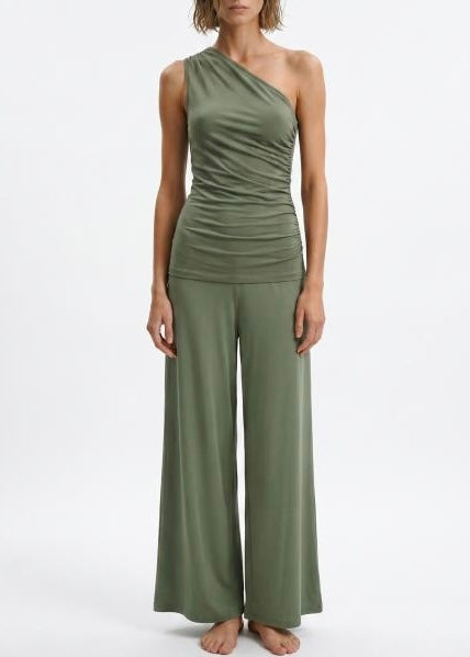 F63953 - BREND PANTALONE PALAZZO IN JERSEY DI VISCOSA