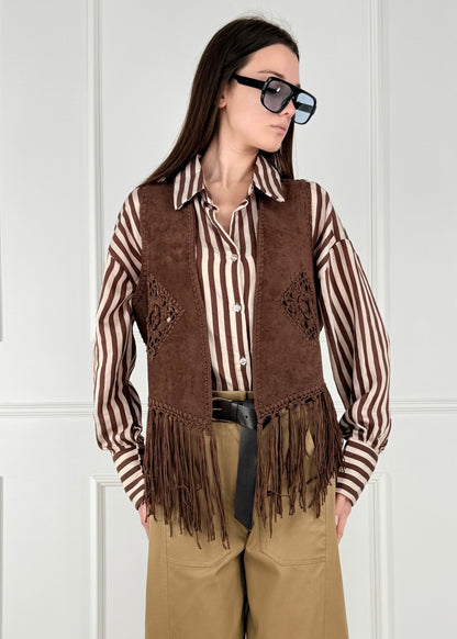 GI50101 - GILET CON FRANGE