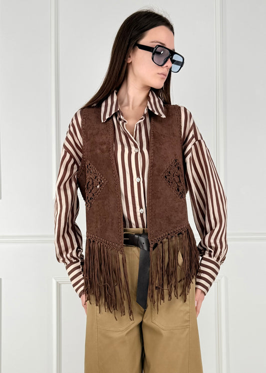 GI50101 - GILET CON FRANGE