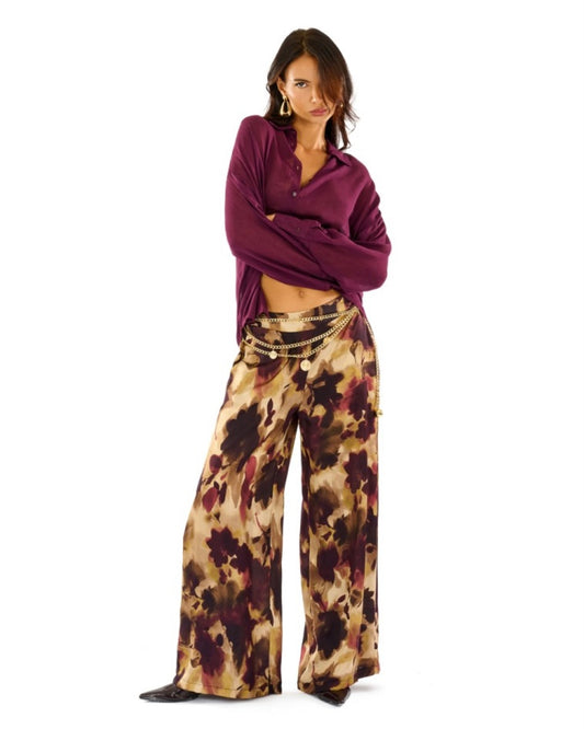 60140 - 60140 GIORGIA & J PANTALONE PALAZZO SATIN