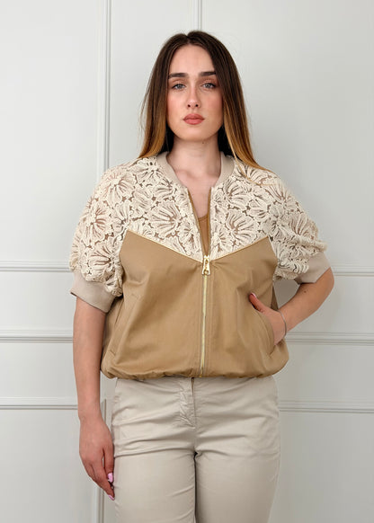 F60198 - BOMBER MEZZA MANICA