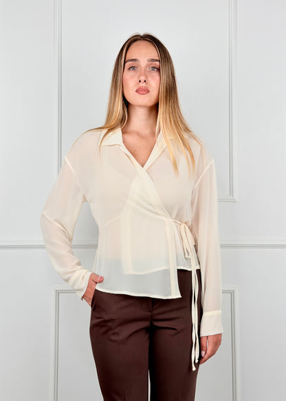 A8879 - CAMICIA IN CREPE DI VISCOSA
