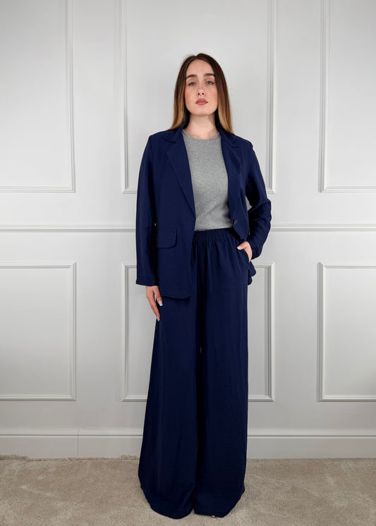 26300 - COMPLETO GIACCA E PANTALONE MISTO LINO