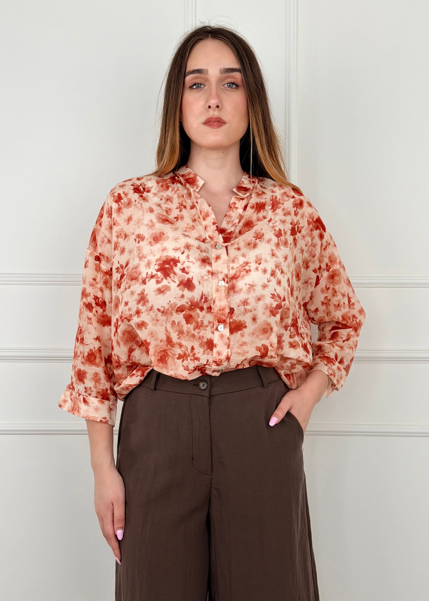 SP26222 - CAMICIA COTONE E SETA