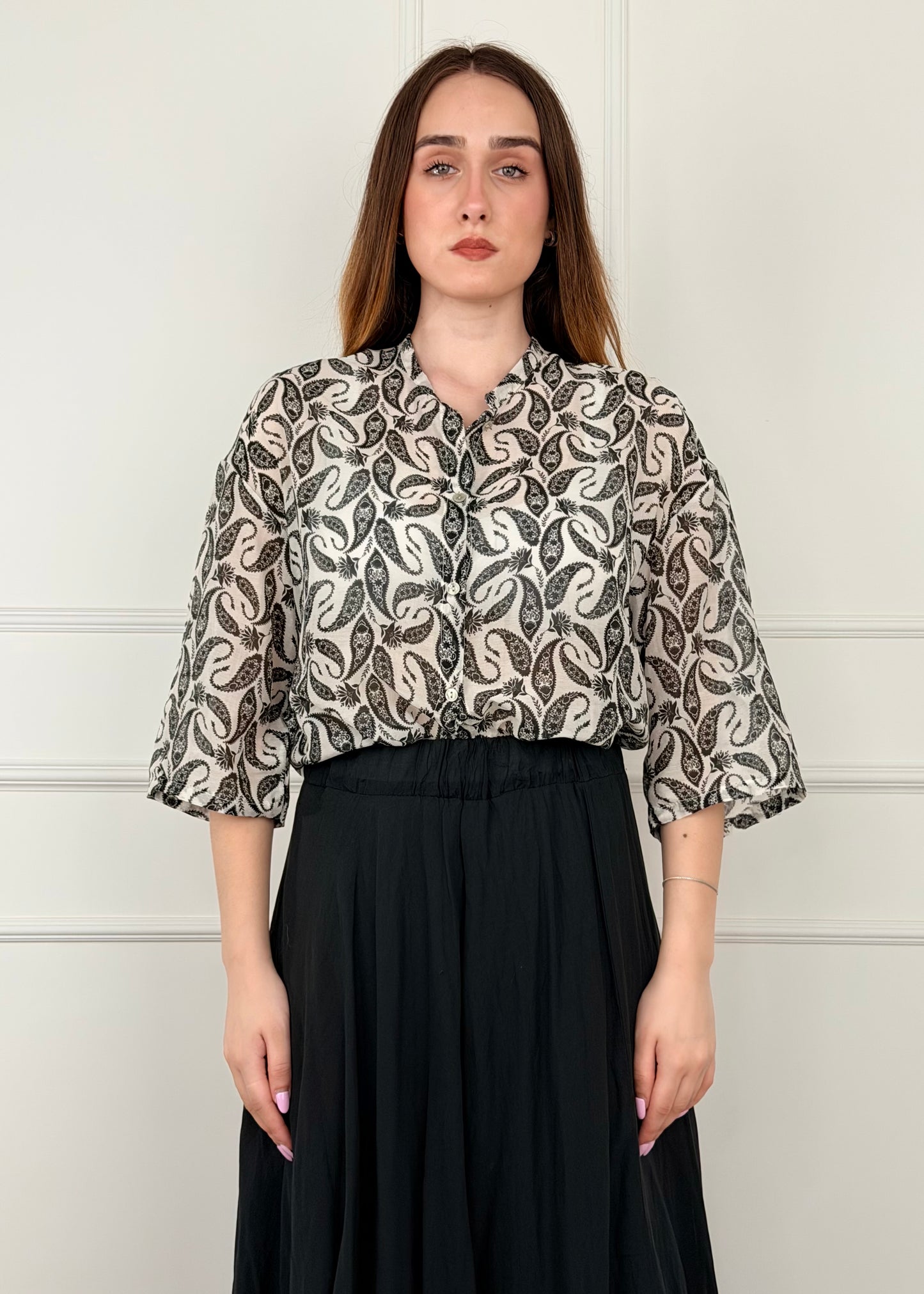 T2605 CAMICIA MISTO SETA E COTONE