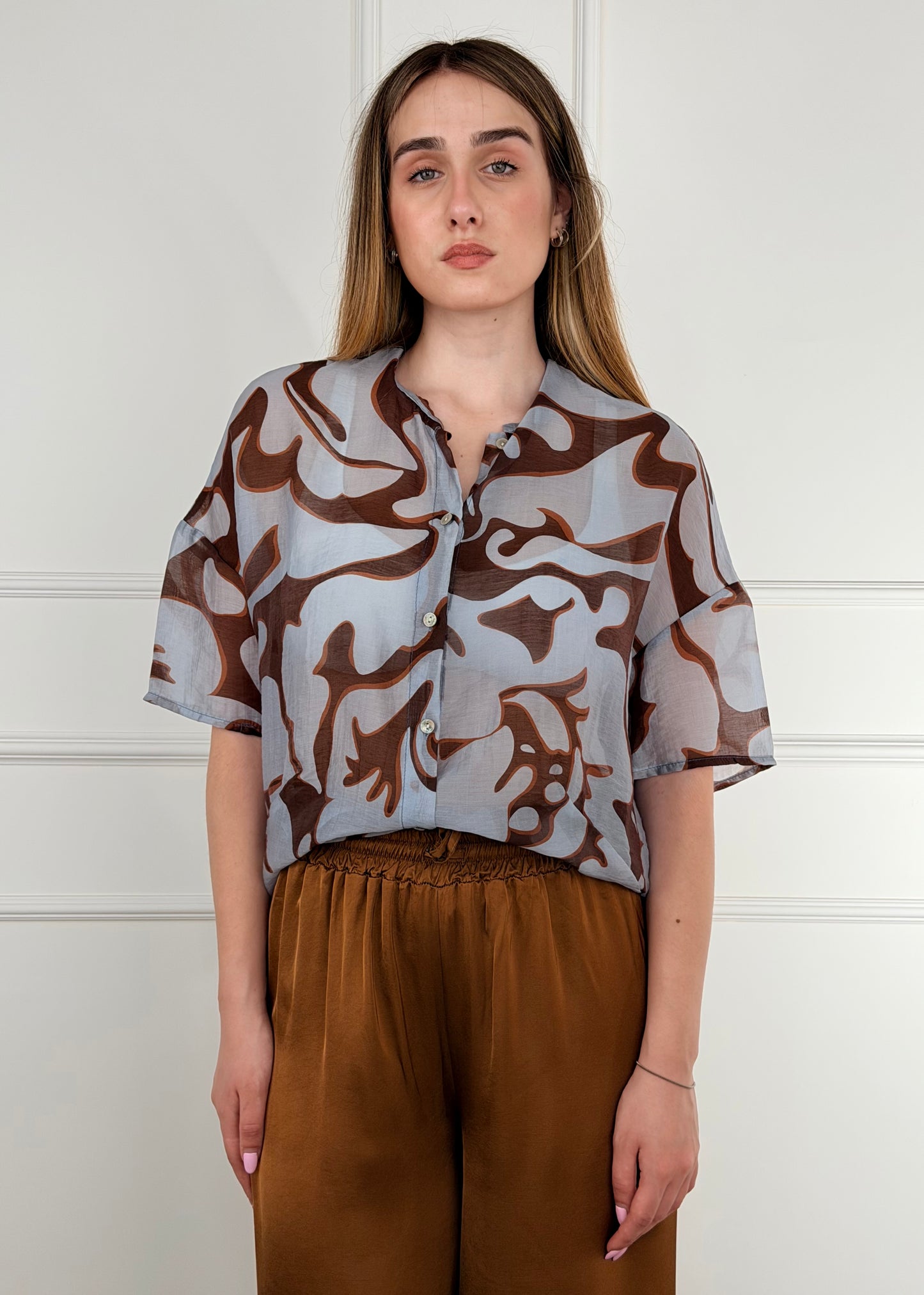 T2605 CAMICIA MISTO SETA E COTONE
