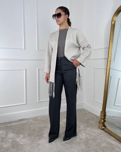 DL7296 MANTELLA/CARDIGAN CON FRANGE