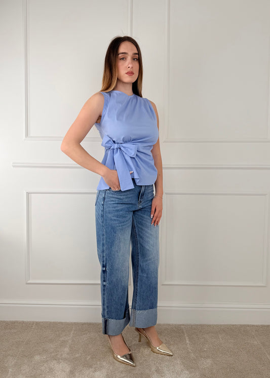 SP26214 - DENIM CON RISVOLTO CUCITO