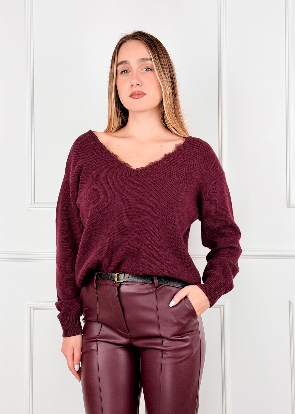 D82664 TENSIONE IN MAGLIA CON PIZZO