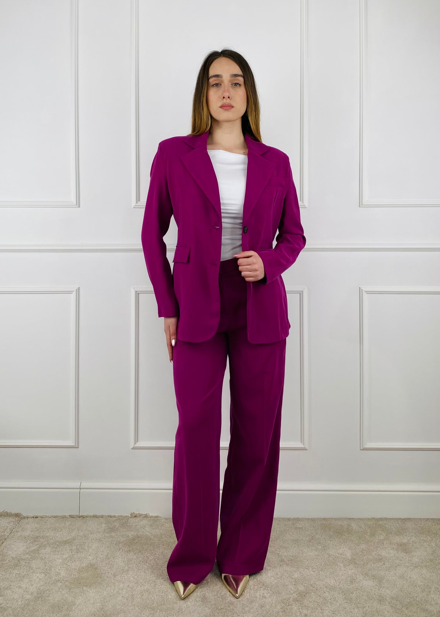 26P4397 - TENSIONE IN PANTALONE PALAZZO IN CUPRO