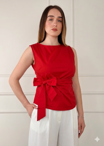 5819 - BLUSA CON FIOCCO LATERALE