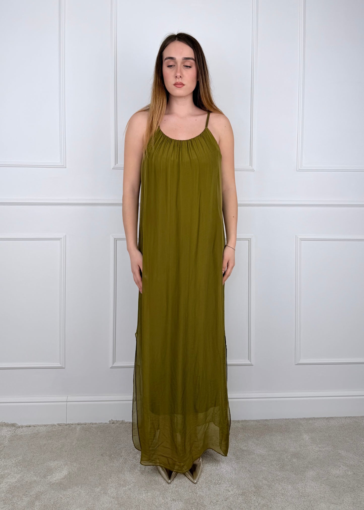 BH2566 - ABITO MISTO SETA E VISCOSA