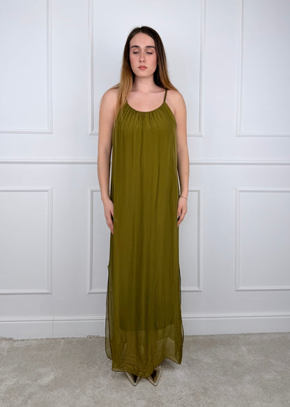 BH2566 - ABITO MISTO SETA E VISCOSA